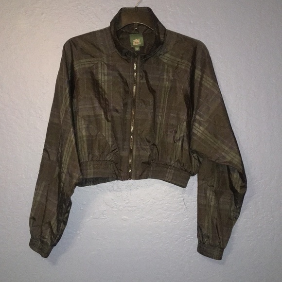 Cropped plaid wind breaker - Picture 2 of 2